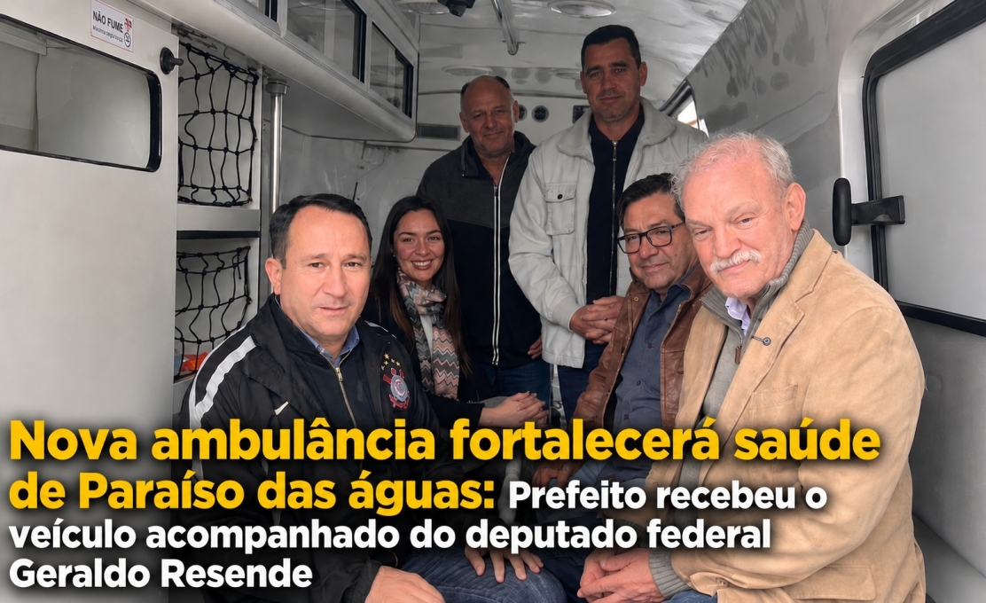Prefeito Ivan Xixi recebe deputado Geraldo Resende e entrega nova ambulância para reforçar a s...